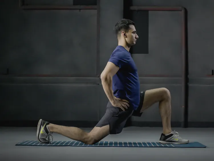 a man running on a treadmill